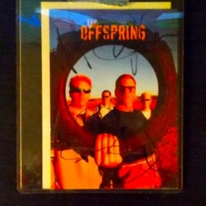 The offsprings autographed post card
